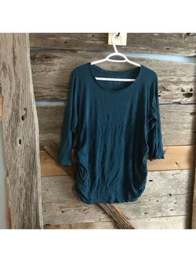 MOTHERHOOD Maternity size XL Teal, 3/4 length sleeve, side gathering